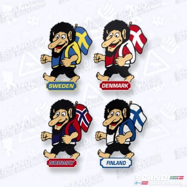 SET OF STICKERS SCANDI SOUVENIRS SCANDI TROLLS