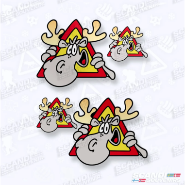 SET OF STICKERS MOOSE