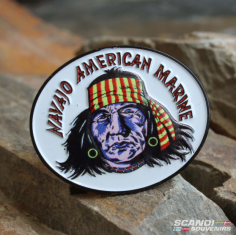 PIN NAVAJO AMERICAN MARINE PIN