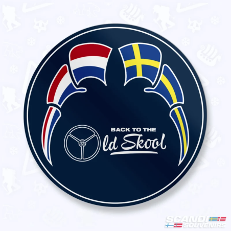 BACK TO THE OLD SKOOL NL SE STICKER STICKER 10 CM
