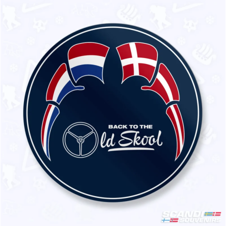 TERUG NAAR DE OLD SKOOL NL DK STICKER 10 CM