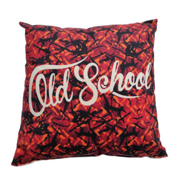 ALMOHADA VIEJA ESCUELA EN ESTILO DANÉS FELPA ROJA DP03