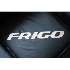 F-R-I-G-O ROZSDAMENTES ACÉL LOGÓ EMBLÉMA KRÓMOZOTT FRIGO 2