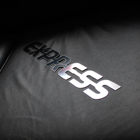 E-X-P-R-E-S-S ROSTFRITT STÅL LOGOTYP EMBLEM KROM EXPRESS