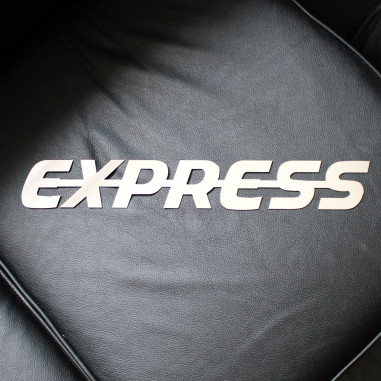 E-X-P-R-E-S-S EMBLEMAT NIERDZEWNY LOGO CHROM EXPRESS