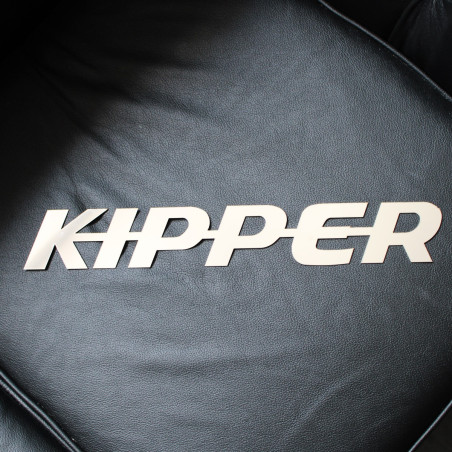 K-I-P-P-E-R LOGO EMBLEMA ACERO INOXIDABLE CROMADO KIPPER