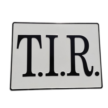 Embossed board TIR white black