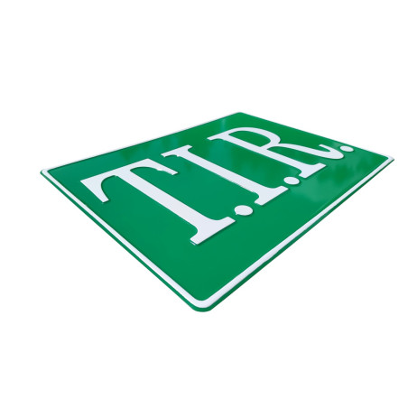 PLATO TIR EN RELIEVE VERDE Y BLANCO