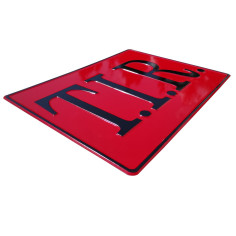 PLAQUE TIR GAUFRÉE ROUGE NOIR 2