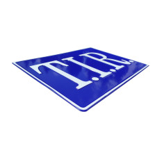 Embossed board TIR blue - white 2