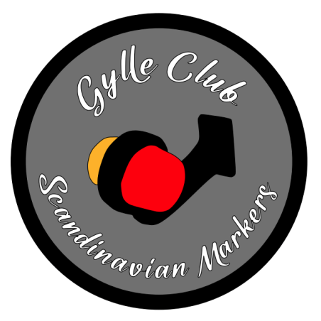 GYLLE CLUB STICKER 8 CM GREY