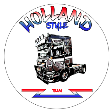AUTOCOLLANT HOLLAND STYLE SCANIA 8 CM BLANC