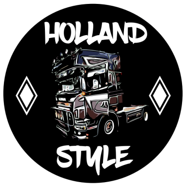 AUTOCOLLANT HOLLAND STYLE SCANIA 8 CM NOIR