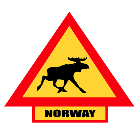 NOTICE NORWAY Älg lapp 10x8,5 CM