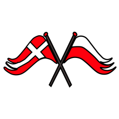 ZASTAVE DANSKA POLJSKA ŠTAPIĆI 10x5 CM