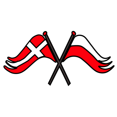 FLAGGOR DANMARK POLEN WLEPA 10x5 CM