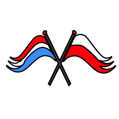 BANDERA PAISES BAJOS POLONIA WLEPA 10x5 CM