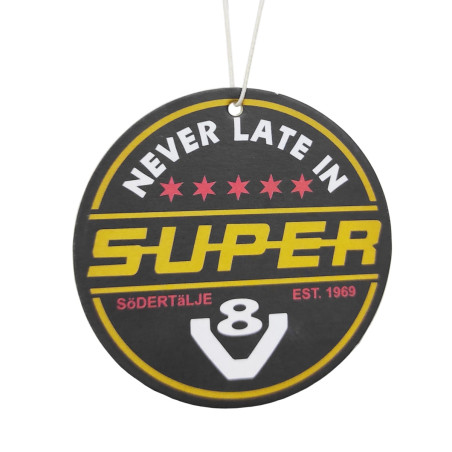 ÉTIQUETTE DE PARFUM JAMAIS EN RETARD DANS V8 SUPER LEMON