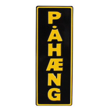 PLAQUE EMBOSSÉE PAHAENG NOIR ET JAUNE