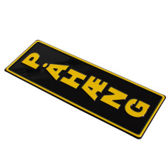 PAHAENG EMBOSSED PLATE BLACK AND YELLOW 2