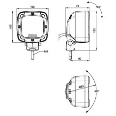 Lampa robocza LED FT-063 LED 12-24V 2
