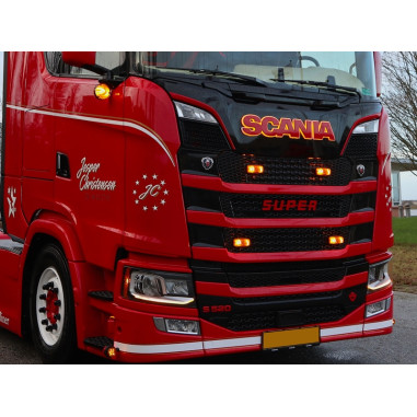 PODŚWIETLENIE NAPISU SCANIA DUAL COLOR POMARAŃCZOWY + BIAŁY