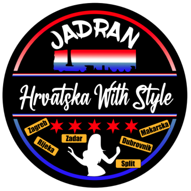HRVATSKA AVEC AUTOCOLLANT DE STYLE 8CM