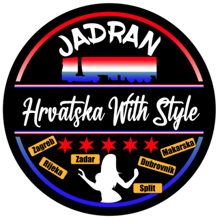 HRVATSKA WITH STYLE 8 CM STICKER