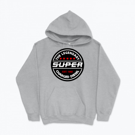 HOODIE WITH HOOD AND KANGAROO "LEGENDARY SUPER CHARDEG DIESEL"
