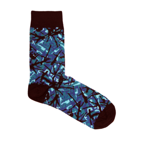 CHAUSSETTES DANOISES EN PELUCHE, BLEU