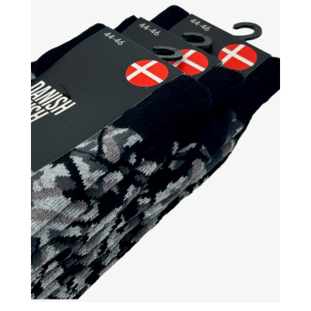 CHAUSSETTES DANOISES EN PELUCHE, GRIS