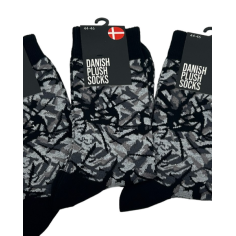 CHAUSSETTES DANOISES EN PELUCHE, GRIS 2