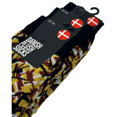 CHAUSSETTES DANOISES EN PELUCHE, JAUNES