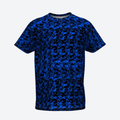 DEENSE PLUCHE T-SHIRT, BLAUW