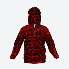 HOODIE COMPLET, PELUCHE DANOIS ROUGE