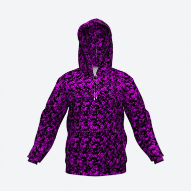 SUDADERA CON CAPUCHA FELPA DANÉS MORADA