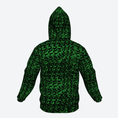 HOODIE, GROEN DEENS PLUCHE