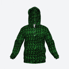HOODIE, GREEN DANISH PLUSH