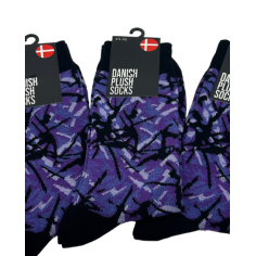 CHAUSSETTES DANOISES EN PELUCHE, VIOLET 2