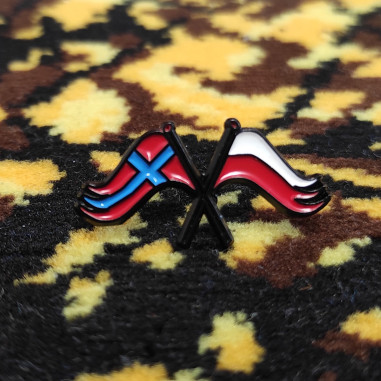 PIN PRZYPINKA FLAGI NORWEGIA - POLSKA