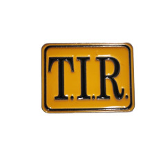 PLAQUE TIR PIN BADGE, JAUNE, NOIR