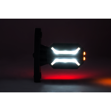 LAMPA OBRYSOWA DRAGON LD 3065 BIAŁO CZERWONO POMARAŃCZOWA