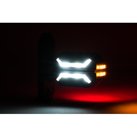 LAMPA OBRYSOWA DRAGON LD 3065 BIAŁO CZERWONO POMARAŃCZOWA