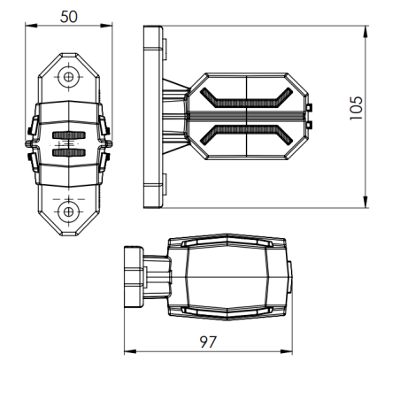 GABSAR SVJETILJKA DRAGON LD 3065 BIJELO CRVENA NARANČASTA