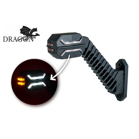 PRAWA LAMPA OBRYSOWA DRAGON LD 2995 BIAŁO CZERWONO POMARAŃCZOWA