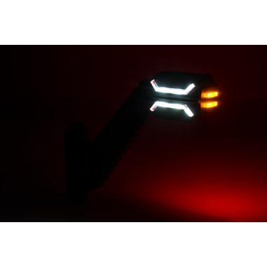 LEWA LAMPA OBRYSOWA DRAGON LD 2994 BIAŁO CZERWONO POMARAŃCZOWA