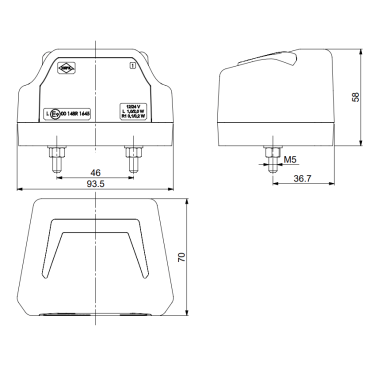 LUCE DI REGISTRAZIONE + LUCE DI MARCIA LTD 2834