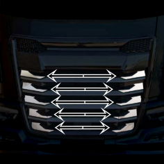 A DAF NGD XF XG XG+ ROZSDAMENTES GRILL EDGE DEKOR FÓLIÁKHOZ 2