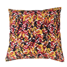 COUSSIN DE STYLE DANOIS EN PELUCHE JAUNE DP03