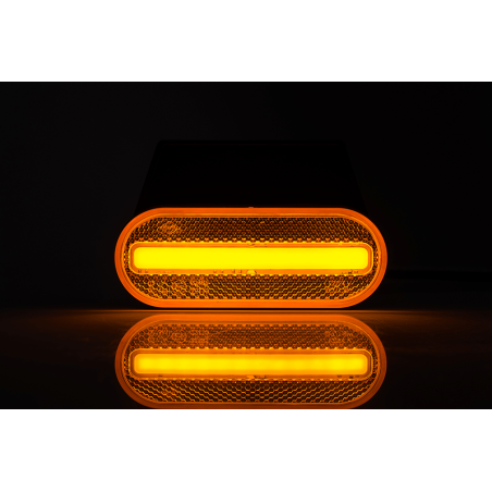 LAMPE D'ENJOLIMENT LED ORANGE AVEC CROCHET ET RÉFLECTEUR